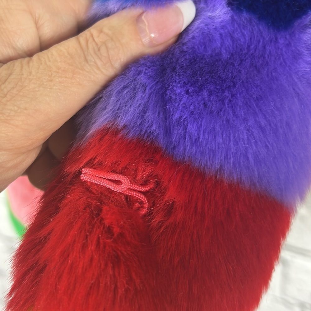 NEW Alice+Olivia coat striped multicolored faux fur size XS - Picture 6 of 16